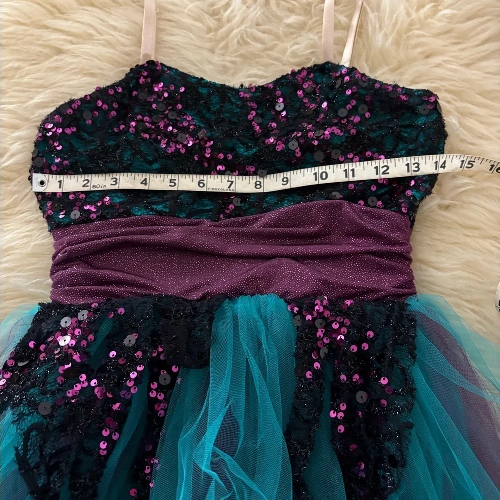Enchanting Teal and Purple Dance Costume